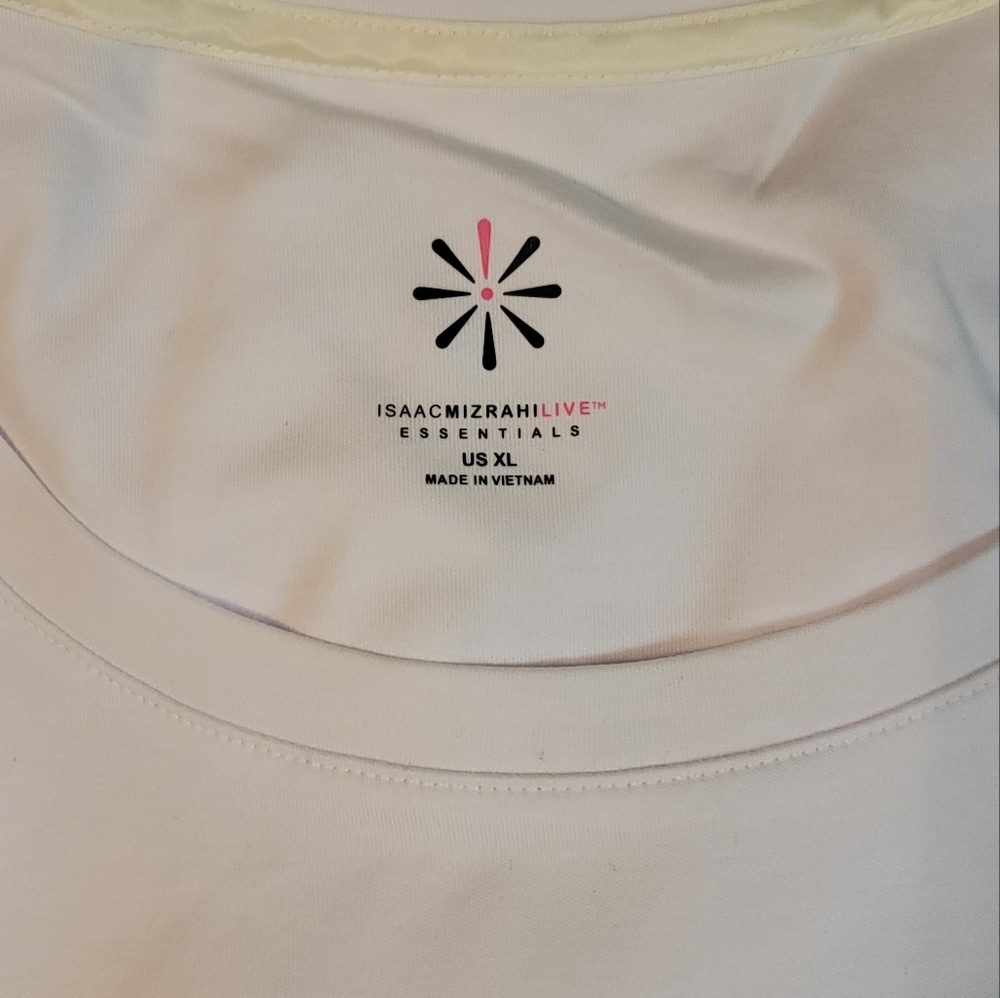 Brand New Isaac Mizrahi Live! Essentials Pima Cotton Crew Neck Knit Top